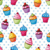 PAPSTAR Serviettes à motif 'Cupcakes', 330 x 330 mm