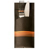 PAPSTAR Pochette à serviette 'Stripes', noir / orange