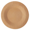 PAPSTAR Assiette en bambou 'pure', sans compartiment, 180 mm