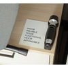 MOOR Lampe de poche MONDIAL, pour chambres d'h'tels, noir