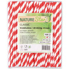 NATURE Star Paille en papier, 197 mm, rayé vert/blanc