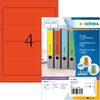 HERMA Etiquette dos de classeur SPECIAL, 192 x 61 mm, rouge