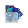 HERMA Pochette à fermeture à zip 'Mesh Bags', A4, bleu