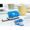 LEITZ Kit agrafeuse et perforateur, bleu transparent