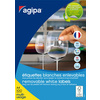 agipa Etiquette universelle, 48,5 x 25,4 mm, blanc