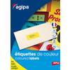 APLI Etiquette d'adresse, 105 x 37 mm, coins droits, jaune  - 49156