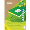 agipa Etiquette multi-usage, recyclé, 210 x 297 mm, blanc - 46825