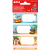 APLI kids Etiquettes pour livre 'fonds marins', 36 x 81 mm