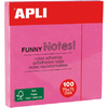 APLI Notes adhésives 'FUNNY Notes!', 75 x 75 mm, rose fluo