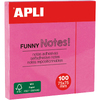 APLI Notes adhésives 'FUNNY Notes!', 75 x 75 mm, rose fluo