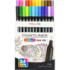 PentelArts Feutre POINTLINER colour dye ink, étui de 24