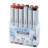 COPIC Marqueur classic, set de 12 couleurs architectes