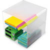 deflecto Boîte de rangement Cube Double, transparent