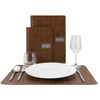 Securit Set de table 'RUGA', en cuir véritable, marron