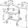 ANDERS + KERN Chariot de projection EuroLine OHP III, gris