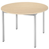 SODEMATUB Table universelle 80ROEA, rond, 800 mm, érable/alu