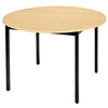 SODEMATUB Table universelle 80ROHN, rond, 800 mm, hêtre/noir