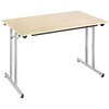 SODEMATUB Table pliante TPMU126EA, 1.200 x 600 mm,érable/alu