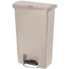 Rubbermaid Collecteur à pédale Slim Jim, 50 litres, beige