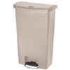 Rubbermaid Collecteur à pédale Slim Jim, 68 litres, beige