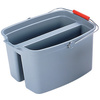 Rubbermaid Seau double, 18 litres, PP, gris