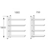 kerkmann Rayonnage 'M2', (L)1.000 x (H)1.800 mm