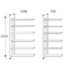 kerkmann Rayonnage 'M2', 6 tablettes, (L)1.000 x (H)2.600 mm