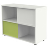 kerkmann Etagère à portes coulissantes, blanc/vert