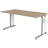 kerkmann Bureau Form 4, (L)1.200 mm, gris clair