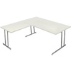 kerkmann Bureau ARTLINE avec extension, (L)1.600 mm, blanc