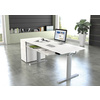 kerkmann Table de bureau assis-debout Move 3 tube, blanc