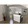 kerkmann Comptoir linéaire BARI Compact, blanc/anthracite