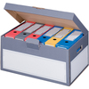 smartboxpro Boîte d'archives à couvercle, gris