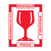 rillprint Etiquette d'avertissement 'BREAKABLE'