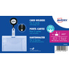 AVERY Porte-carte avec clip, 54 x 85 mm, transparent