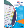 AVERY Intercalaires Readyindex, PP, 6 touches, A4