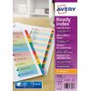 AVERY Intercalaires Readyindex, PP, 12 touches, A4