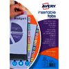 AVERY Intercalaires à onglets, 6 touches, PP, transparent - 55151