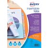 AVERY Intercalaires à onglets, 8 touches, PP, transparent