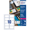 AVERY Cartes de visite Quick&Clean, 220 g/m2, blanc satin