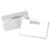 pavo Porte-badge, avec aiguille, 40 x 75 mm, transparent