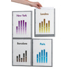 PAPERFLOW Cadre mural Info Display, A3, couleur: gris alu  - 68930