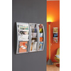 PAPERFLOW Porte-brochures mural Quick fit, 4 compartiments