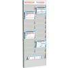 PAPERFLOW Planificateur de bureau mural, 10 casiers, gris