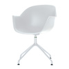 PAPERFLOW Chaise visiteur MOON, set de 2, blanc