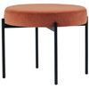 PAPERFLOW Tabouret GAIA, rond, habillage velours, noir