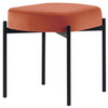 PAPERFLOW Tabouret GAIA, taille S, habillage velours, noir