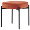 PAPERFLOW Tabouret GAIA, taille S, habillage velours, rouge