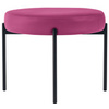 PAPERFLOW Tabouret GAIA, rond, habillage similicuir, noir