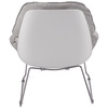 PAPERFLOW Fauteuil visiteur LAZY, blanc/gris